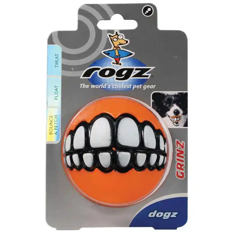 KONG | Grinz Treat Ball by ROGZ Assorted Large 3"