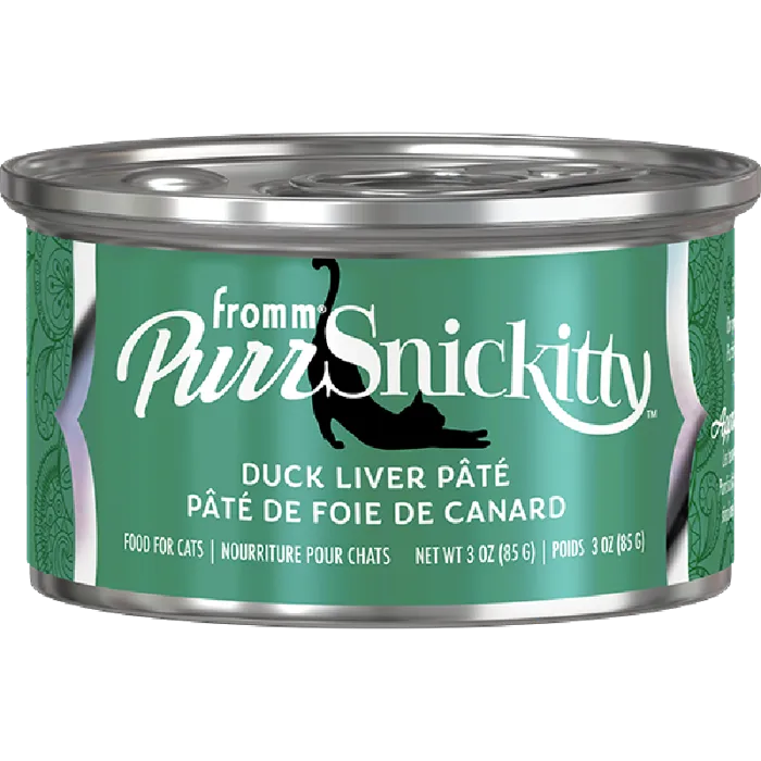 Fromm Cat Can Purrsnickitty Pate' Duck Liver 3 Oz 12/cs