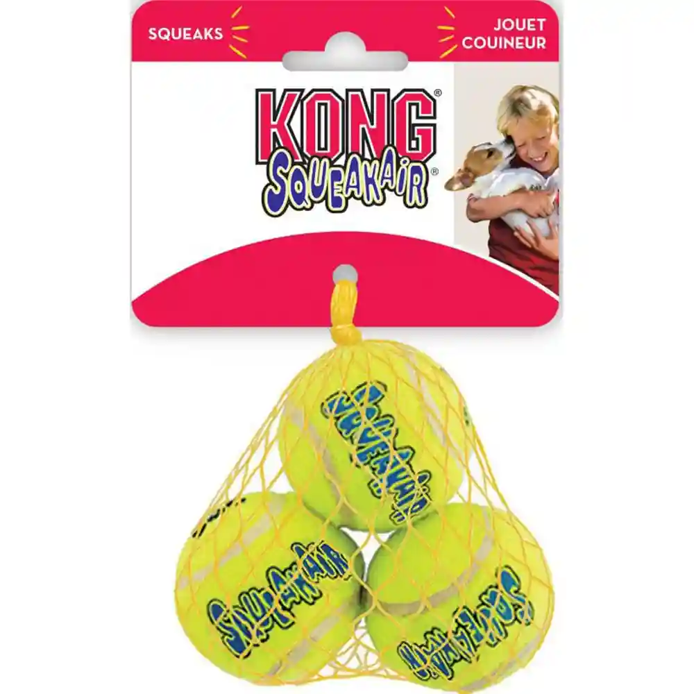 KONG | AirDog Squeaker Tennis Ball Small 3pk