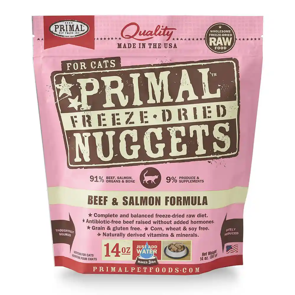 Primal | Cat - FD Nuggets Beef & Salmon 14oz