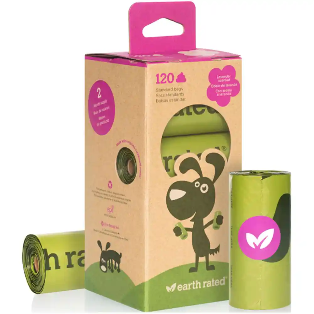 Earth Rated | Lavender Refills 8 Rolls 120 Bags