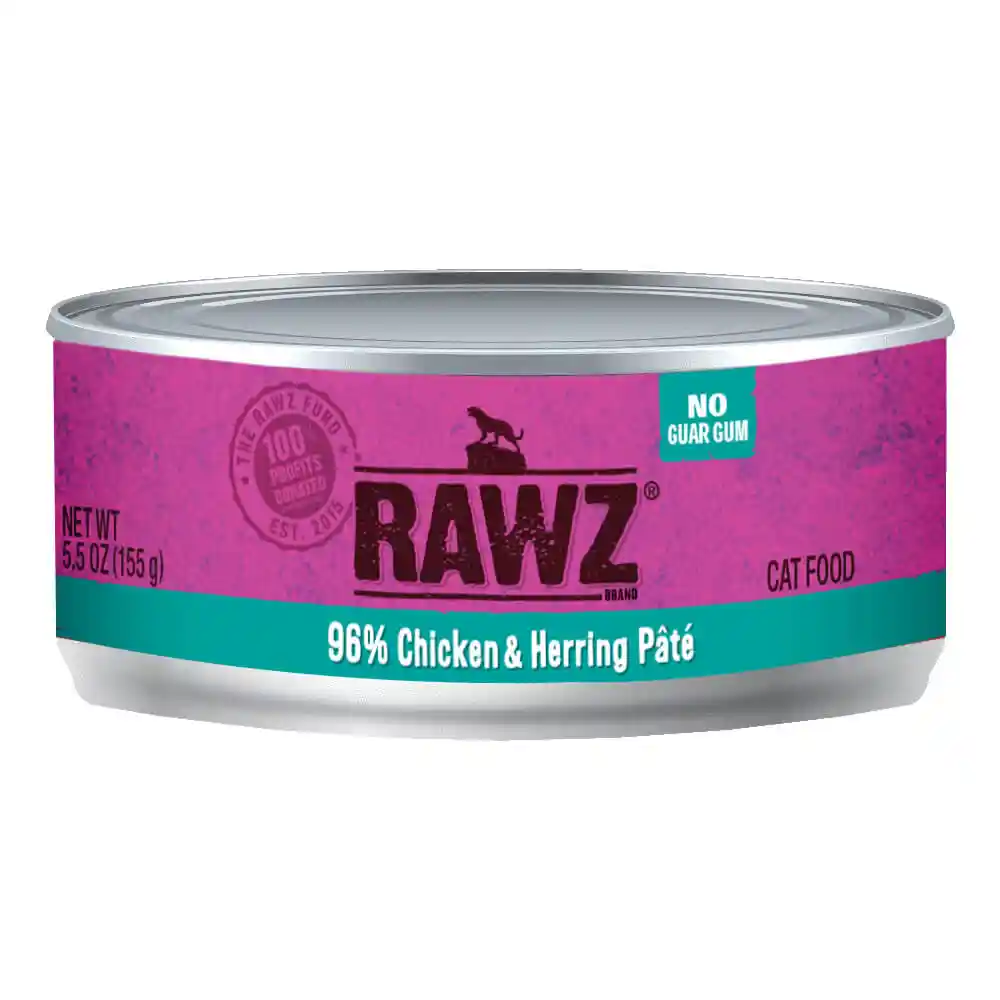 Rawz | Cat - 96% Chicken & Herring Pate 24/5.5-oz
