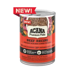 Acana 12.8 Oz Dog Can Premium Pate Beef Recipe 12/cs