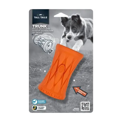 Tall Tails | Dog Rubber Trunk Reward Toy Orange 4"