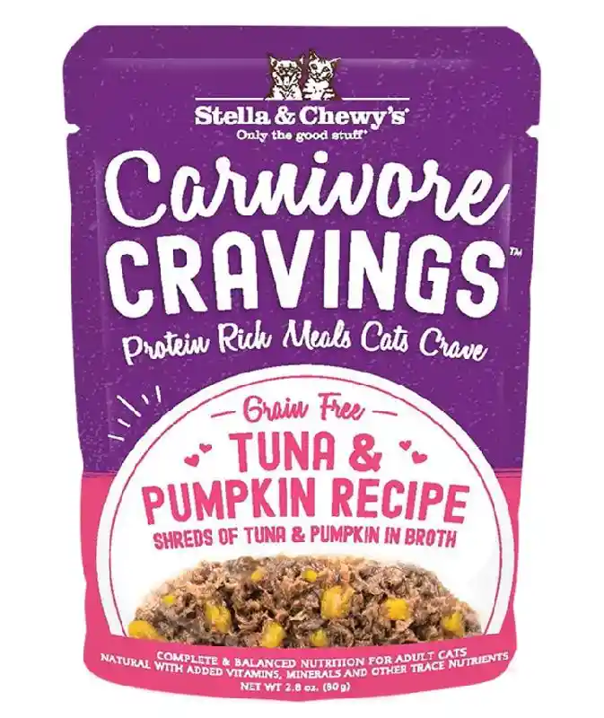 Stella & Chewy's Shreds Pouch Tuna Pumpkin 2.8-oz