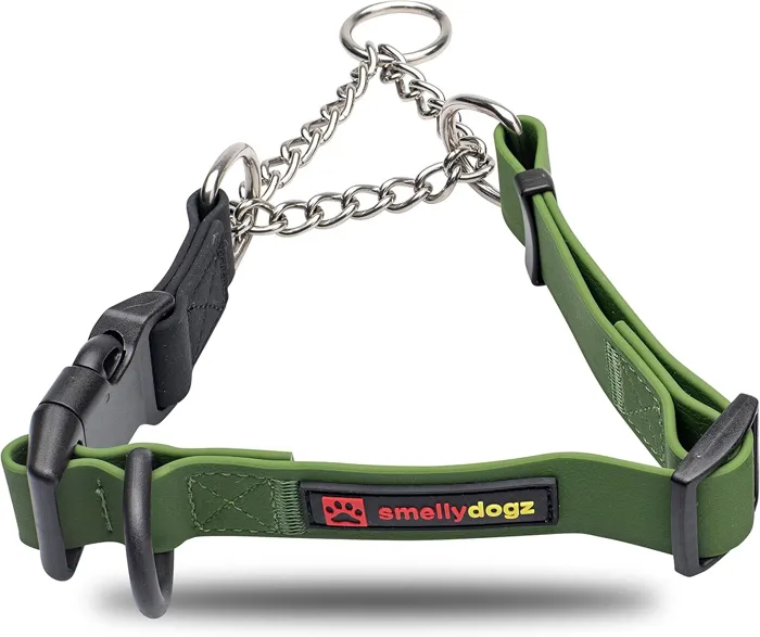Smellydogz | Martingale Collar Small Olive Green