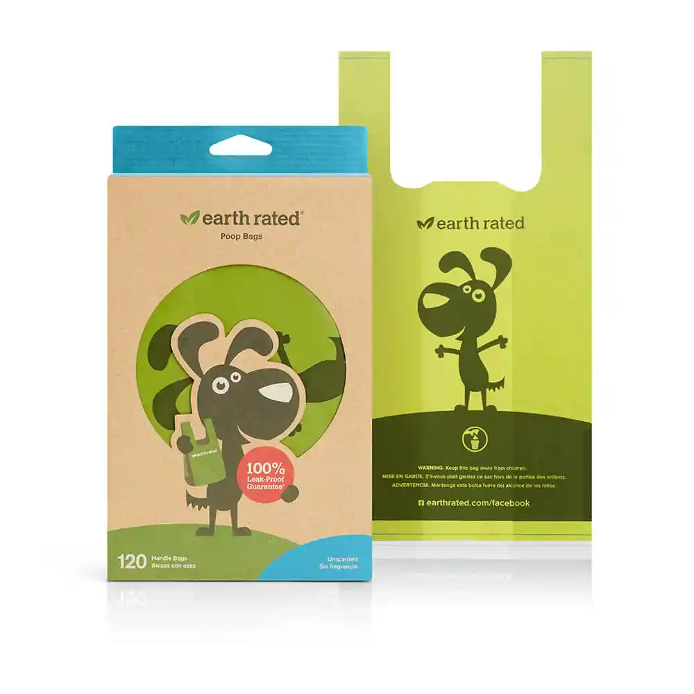 Earth Rated | Unscented Handle Bags 120 Bags