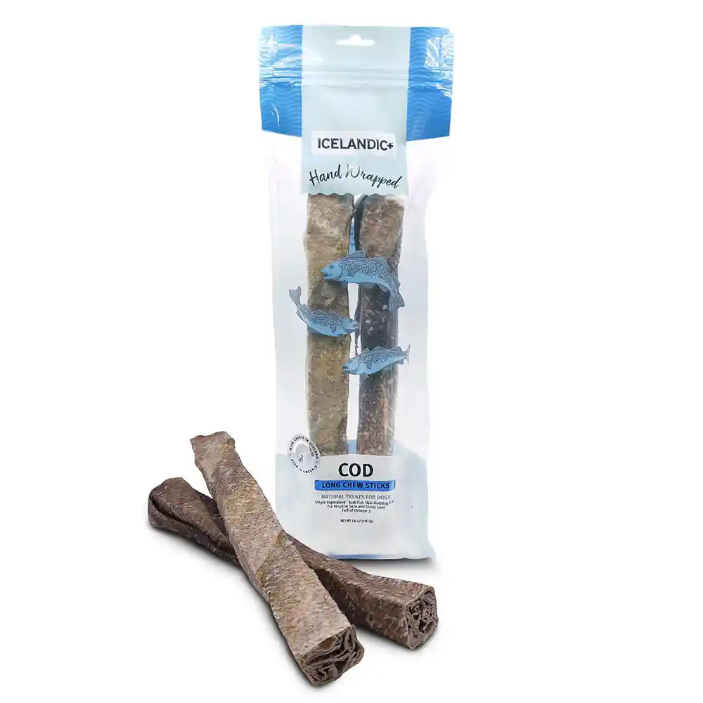 Icelandic+ | Cod Skin Chew Stick 10" 2pk
