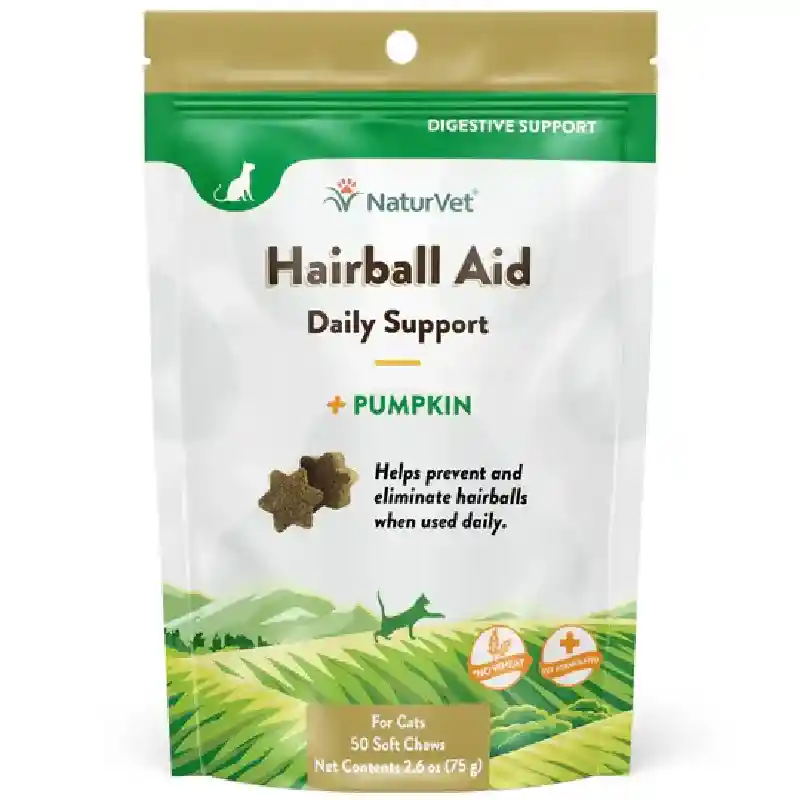 NaturVet | Cat - Soft Chew Hairball Pumpkin 100-ct