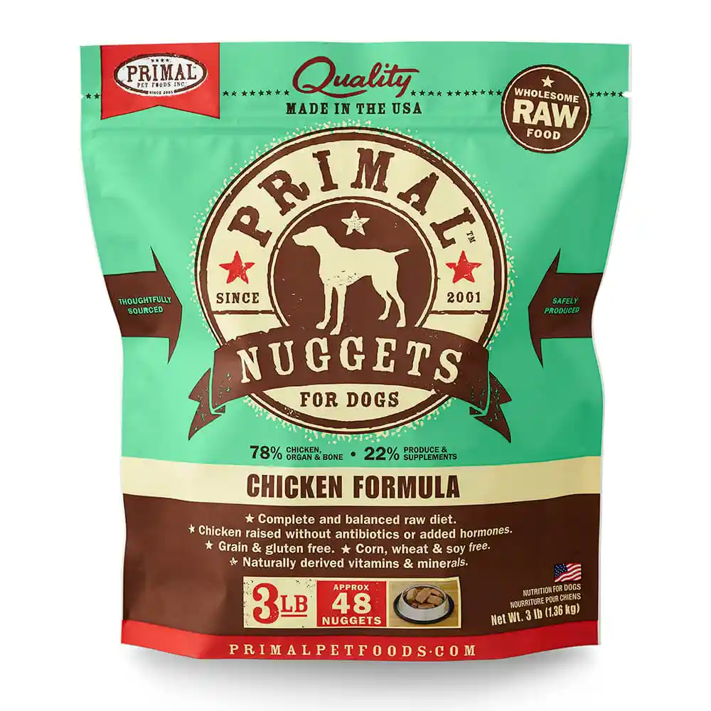 Primal | Dog - Raw Nuggets Chicken 3-lb