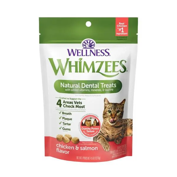 Whimzees | Cat - Dental Treat Ckn&Slmn 4.5-oz