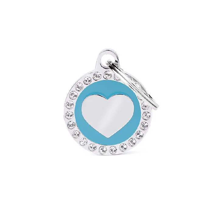 My Family | Glam Circle Heart Light Blue