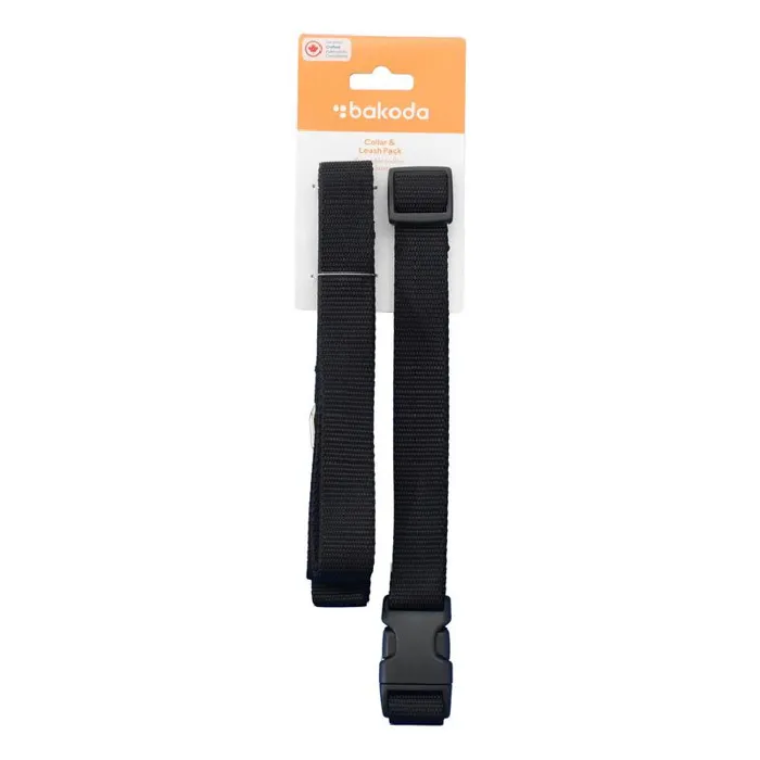Bakoda | Collar & Leash Set S Black