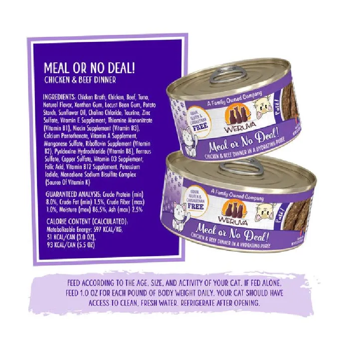 Weruva Can Chicken & Beef Meal Or No Deal! 5.5-oz