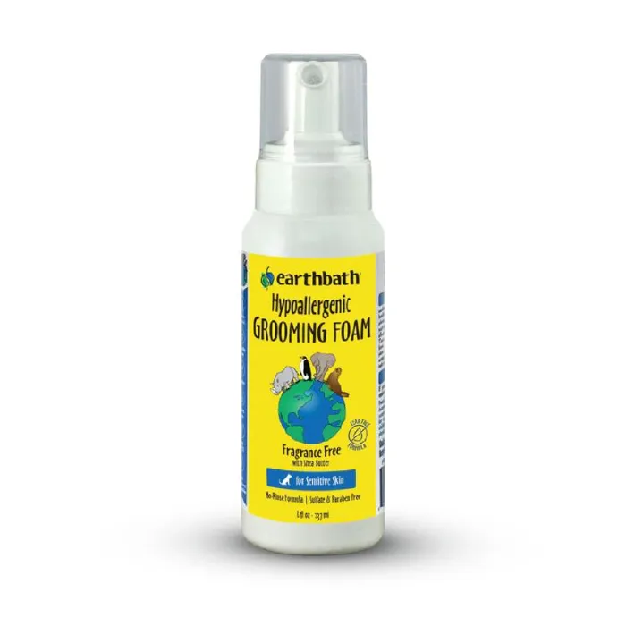 Earthbath Grooming Foam For Dogs Hypo Allergenic And Fragrance Free 8-oz Bottle