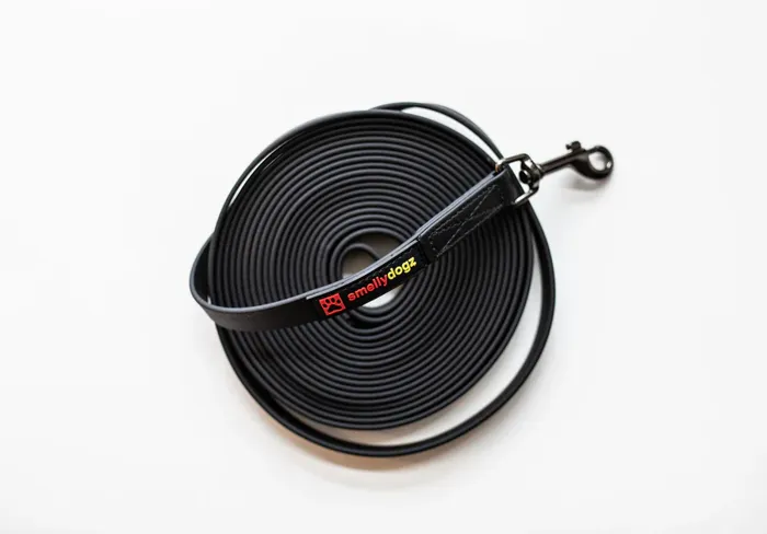 Smellydogz | Lead Long Line 20 ft Blk