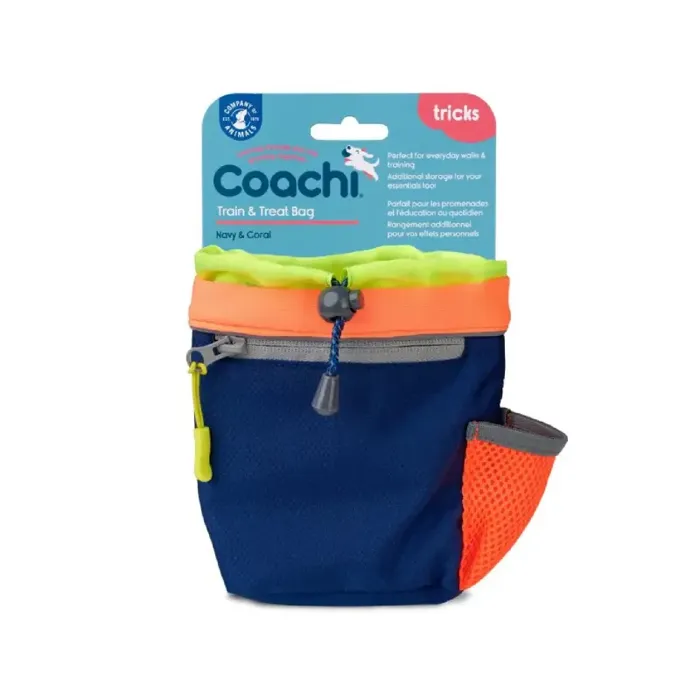Coa Coachi Train & Treat Bag Navy & Coral