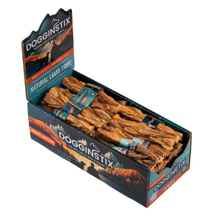 Dogginstix | Dog - Braided Tripe Lamb 6"
