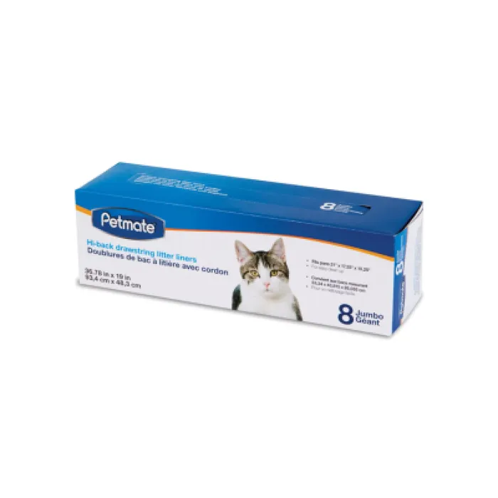 High Back Litter Pan Liners 8 Ct Jumbo
