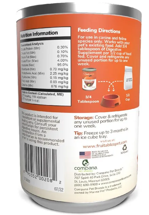 Fruitables | Pumpkin Digestive Supplement 12/15oz