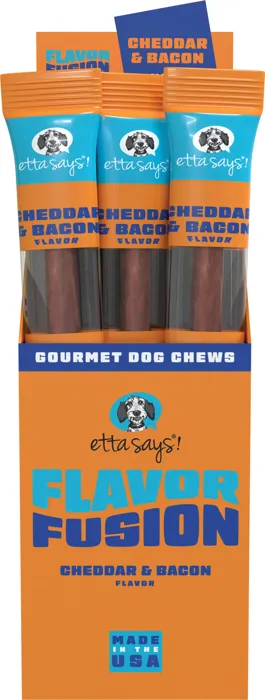 Etta Says Flavor Fusion Cheddar Bacon 1.5-ounce chew display