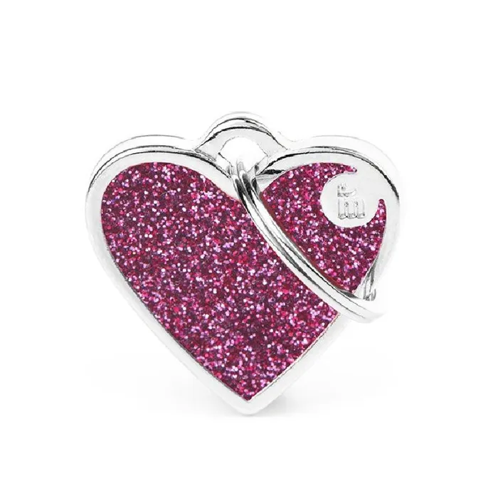 Mf Tag Cuore Glitter Rosa Shine