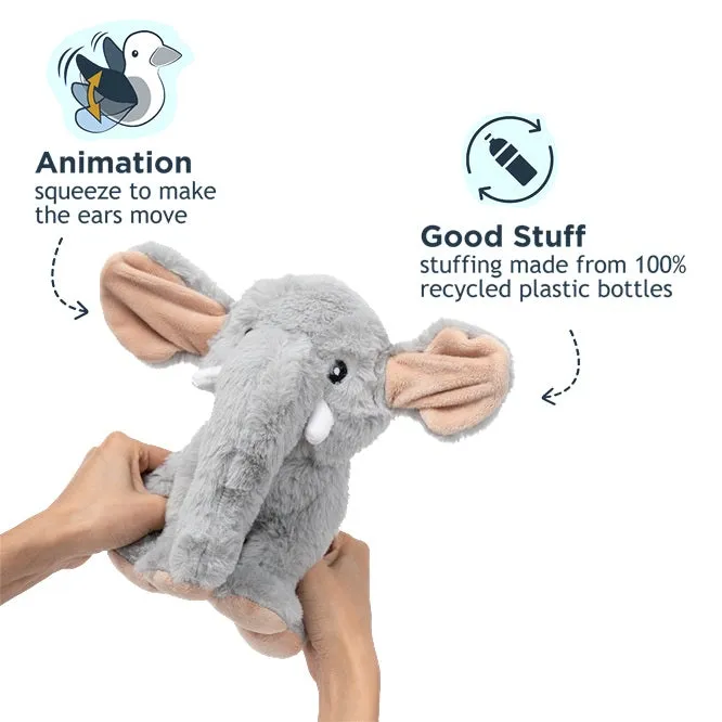Tall Tails Animated Elephant 8.5-inch movement and recycled stuffing details