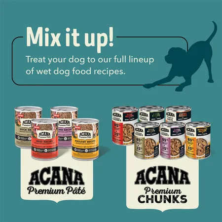 Acana 12.8 Oz Dog Can Premium Pate Duck Recipe 12/cs
