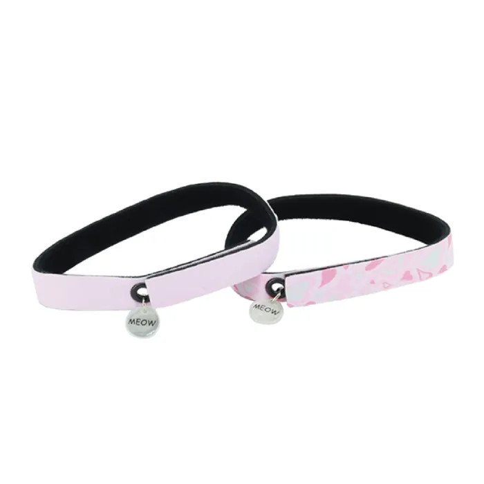 Coastal | Cat Elastacat 2 Collars - Pink + Hearts