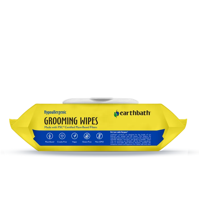 earthbath Hypoallergenic Grooming Wipes 100 ct right side