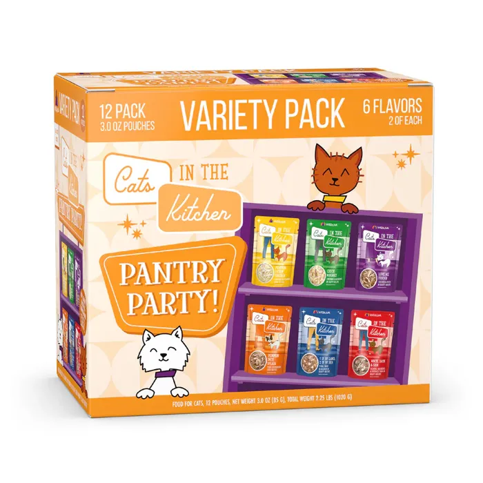 Weruva Cats In the Kitchen Pantry Party Variety Pack Pouches 3-oz Pouches 12-pack